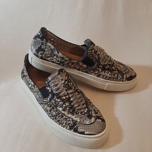 Tory Burch,  Snake Print Loafers, Black/Tan, Women's,  Size 7.5M